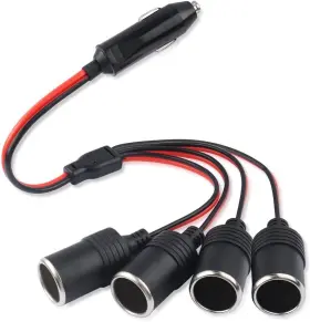 Qi-2101 Carleef 11.81 Inch Car Cigarette Lighter Splitter With 20a Fuse 1 To 4