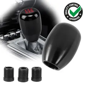 At03002001 Carmirrorshop For Honda Heavy Weighted 5-speed Manual Transmission Gear Shift Knob Shifter Blk