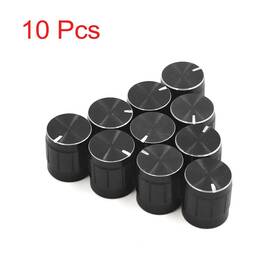 Carpopart 609876854122 10pcs 6mm Inner Dia Aluminum Alloy Potentiometer Control Volume Rotary Knob Cap