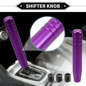 Purple1 Carpopart 656320448680 18cm Car Automatic And Manual Shift Knob With 3 Adapter Aluminum Alloy Set Purple1 Carpopart 656320448680 18cm Car Automatic And Manual Shift Knob With 3 Adapter Aluminum Alloy Set