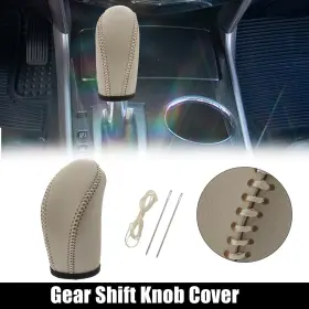 Carpopart 743151979657 Gear Shift Knob Cover Lever Sheath For Nissan Pathfinder 2013-2020 Beige Carpopart 743151979657 Gear Shift Knob Cover Lever Sheath For Nissan Pathfinder 2013-2020 Beige