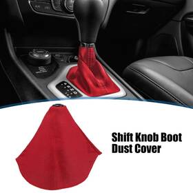 Carpopart 782685781336 1pcs Car Shift Boot Cover Universal Gear Knob Dust Fabric Red