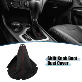 Carpopart 782685781374 1pcs Car Shift Boot Cover Universal Gear Knob Dust Faux Leather