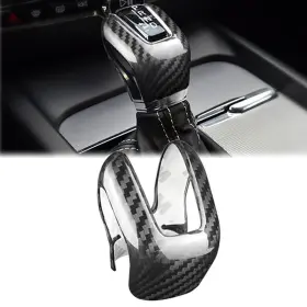 Cbdtimes 550736785561 Gear Shift Knob Cover Trim For Volvo Xc60 Xc90 S60 S90 V60 V90 Carbon Fiber Blk