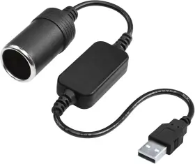 Cer-889 Cerrxian 1ft Usb A Male To 12v 8w Cigarette Lighter Socket Adapter 1pack