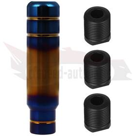 Cfsa Cf166370as01 Aluminum Auto Car Manual Universal Gear Shift Knob Lever Head Blue 18cm