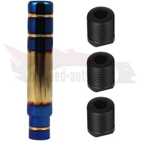 Cfsa Cf166371as01 Manual Auto Car Universal Aluminum Blue Gear Shift Knob Lever Head 1pc 13cm