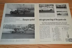 Champion 62 63 64 65 66 1963 Nhra Winter Nationals Plugs Original Advertisement Print Ad