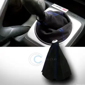 Cckbk2subkbu14 Champs Club Universal Jdm Style Black Suede Blue Stitch Shifter Shift Boot Cover Mt/at C14