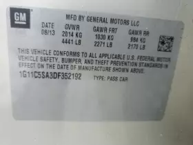 242.gm1i13 Chevrolet Malibu 2013 Transmission Shift