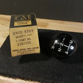 3761130 Chevrolet Vintage General Motors Shifter Shift Knob Gm #3761130 Nos Oem Old Logo Box