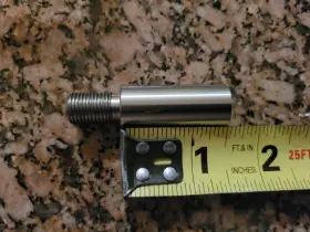 M12x1.25x1.5 Cnc Turn M12x1.25 Short Thread Shifter Lever Extension Extender 1 1/2 Inch Lift Stainless