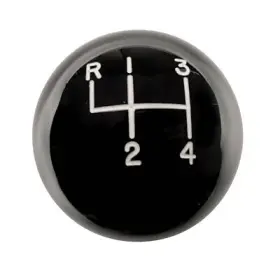 Core Shifters 4b-9/16 4 Speed Engraved Shifter Shift Knob Black 9/16 Inch -18 For 1964-1988 Corvette