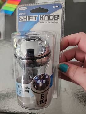 Custom 23080 Lighted Shift Knob Six Blue Leds Three Modes Sequential Flashing All On New