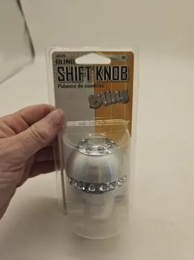 40047w Custom Accessories Bling Shift Knob Brushed Chrome With Rhinestones Universal Fit 40047w Custom Accessories Bling Shift Knob Brushed Chrome With Rhinestones Universal Fit