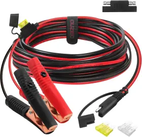 2033010 Cuzec 10ft/3.05m 14awg 20a Battery Alligator Clip To Sae Connector/12v