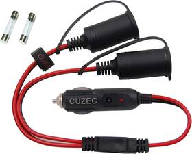 Cuzec Cu20042 14awg 1 To 2 Car Cigarette Lighter 14 Awg Cord 12v / 24v Cigarette