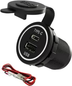 Ym1218 Damavo Usb Type C 28w Fast Charger Waterproof With Cap Car