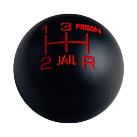 M8x1.25 Dewhel 661647793665 Weighted Round Black Jail Prison 5 Speed Shift Knob M10x1.5 M10x1.25