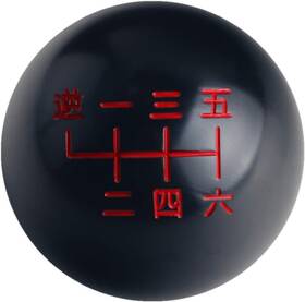 Dewhel De-8345 6 Speed Japanese Pistion Brusfed Black Shift Knob Weighted