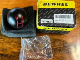 De-8482r Dewhel Aluminum 3 Speed Knob 5/16 Inch -24 1941-1978 Jeep Cj T90 T14 T15 T150 Red