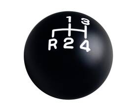 Dewhel De-8489 Aluminum 4 Speed Reverse Down Left Shift Knob Weighted 3/8-16 White