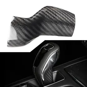 Dictorcoltd 550732978639 New Carbon Fiber Black Car Gear Shift Knob Cover Trim For Cadillac Xt4 2018-2020