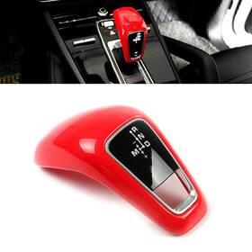 Dictorcoltd 550748643583 1 Pcs New Red Abs Car Gear Shift Knob Cover Trim For Porsche Cayenne 2018-2021