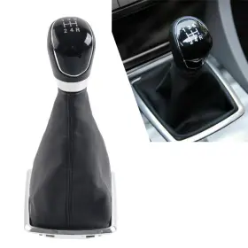 Dictorcoltd 890000676226 New Abs Shift Gear Knob 5 Speed With Leather Boot For Ford Focus Mk2 C-max Kuga