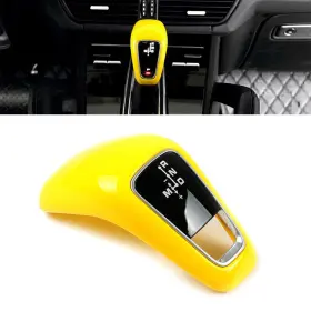 Dictorcoltd 910000514806 1 Pcs New Abs Yellow Car Gear Shift Knob Cover Trim For Porsche Cayenne 2018-21