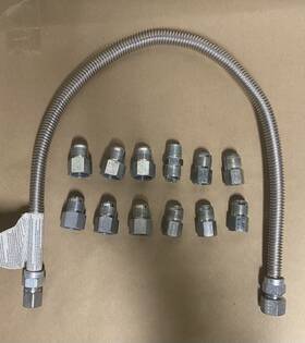 Dormont 30-4242-36 Model 1/2 Inch Id 5/8 Od Stainless Steel Gas Flex Y With Multiple Connect