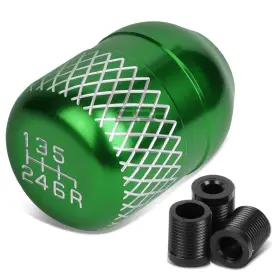 Dpt-sk6st1gn Dpt Motorsports Jdm Netted Style Manual Transmission 6-speed Reverse Gear Box Green Shift Knob