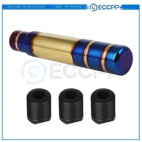 E16637101cp Eccpp Universal Burnt Blue Aluminum Gear Shift Knob Shifter Adjuatable Lever Head 13cm