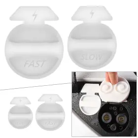 Enen-tradingusa 612051653755 Charging Port Waterproof Dust Cover For Tesla Model 3 Auto Car Silver Us