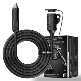 Enisina Tr-29 Cigarette Lighter Extension Cable 1.5m-5ft 16awg Male To 1.5m/5ft Black