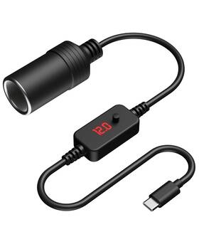 Eoev Dyqmk01 Cigarette Lighter Socket Adapter Usb C Male To 12v 12w Max Car