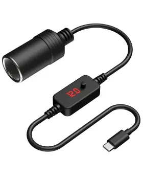 Dyqmk01 Eoev Cigarette Lighter Socket Adapter Usb C Male To 12v 12w Max Car