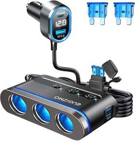Eugizmo Hl73a-d Cigarette Lighter Splitter Adapter 300w Powerful Usb C Lighter