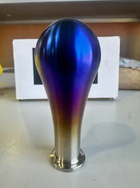 Evs-ti-sk-10125 Evs Tuning Titanium Burned Tear Drop Shift Knob - M10 X 1.25mm