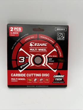 Ezarc 850047411341 Multi Wheel 3 Inch Carbide Cutting Disc 2 Pieces Included Open Box