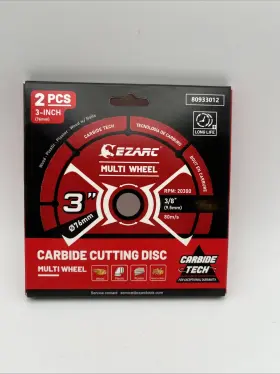 Ezarc 850047411341 Multi Wheel 3 Inch Carbide Cutting Disc 2 Pieces Included Open Box