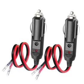 Faoyliye 761312312167 2 Pack Male Cigarette Lighter Plug 12v Fused