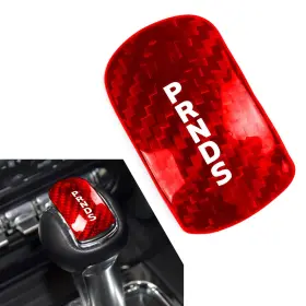Flashbuyeasyusa 550744942253 Gear Shift Knob Cover Head Trim Fit Fitd Mustang 2015 2016 2017 2018-2023 Red