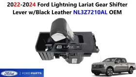 Nl3z-7210-al Ford 2022-2024 Lightning Lariat Gear Shifter Lever With Black Leather Nl3z7210al