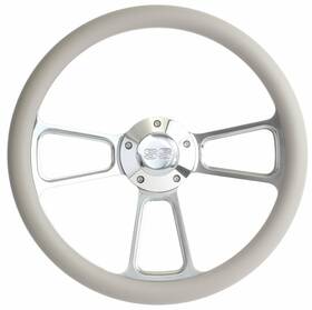 Forever Sharp 109 -gr-hp5-ss- A01-56p-cam 14 Inch Polished Flame Or Muscle Style Wheel Grey Vinyl For 1969 - 1994 Ss Camaro