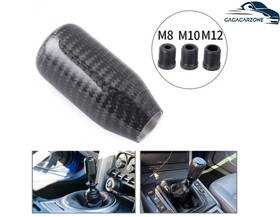Gag Accs219 Universal Forged Carbon Fiber Manual Gear Shift Knob Lever Shifter Black