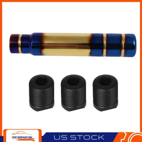 Gd166371c01 Gdcarpartsin Universal Car Manual Aluminum Blue Gear Shift Knob Adjuatable Lever Head 13cm