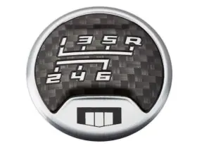 24293737 General Motors New Oem Chevy 6.2l V8 Carbon Fiber Shift Knob Insert With Camaro Logo
