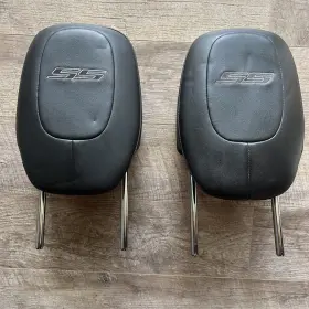 23279129 Gm 10-15 Chevrolet Camaro Ss Black Leather Headrest Driver And Passenger Pair Oem 23279129 Gm 10-15 Chevrolet Camaro Ss Black Leather Headrest Driver And Passenger Pair Oem