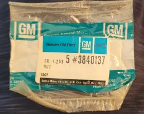 3840137 Gm Nos Shifter Jamb Nuts Lot Of 5